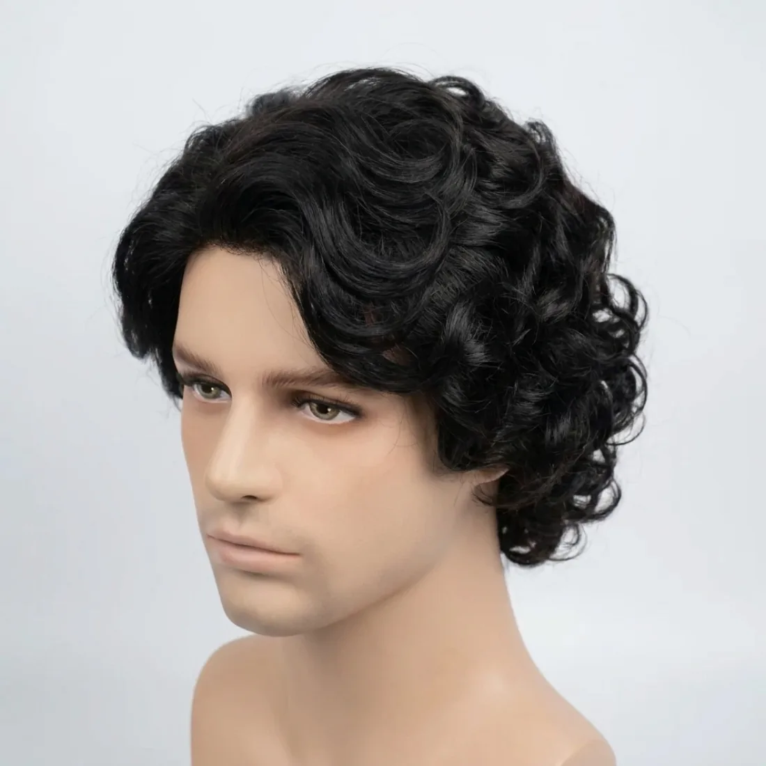 Curly hair variant on mannequin